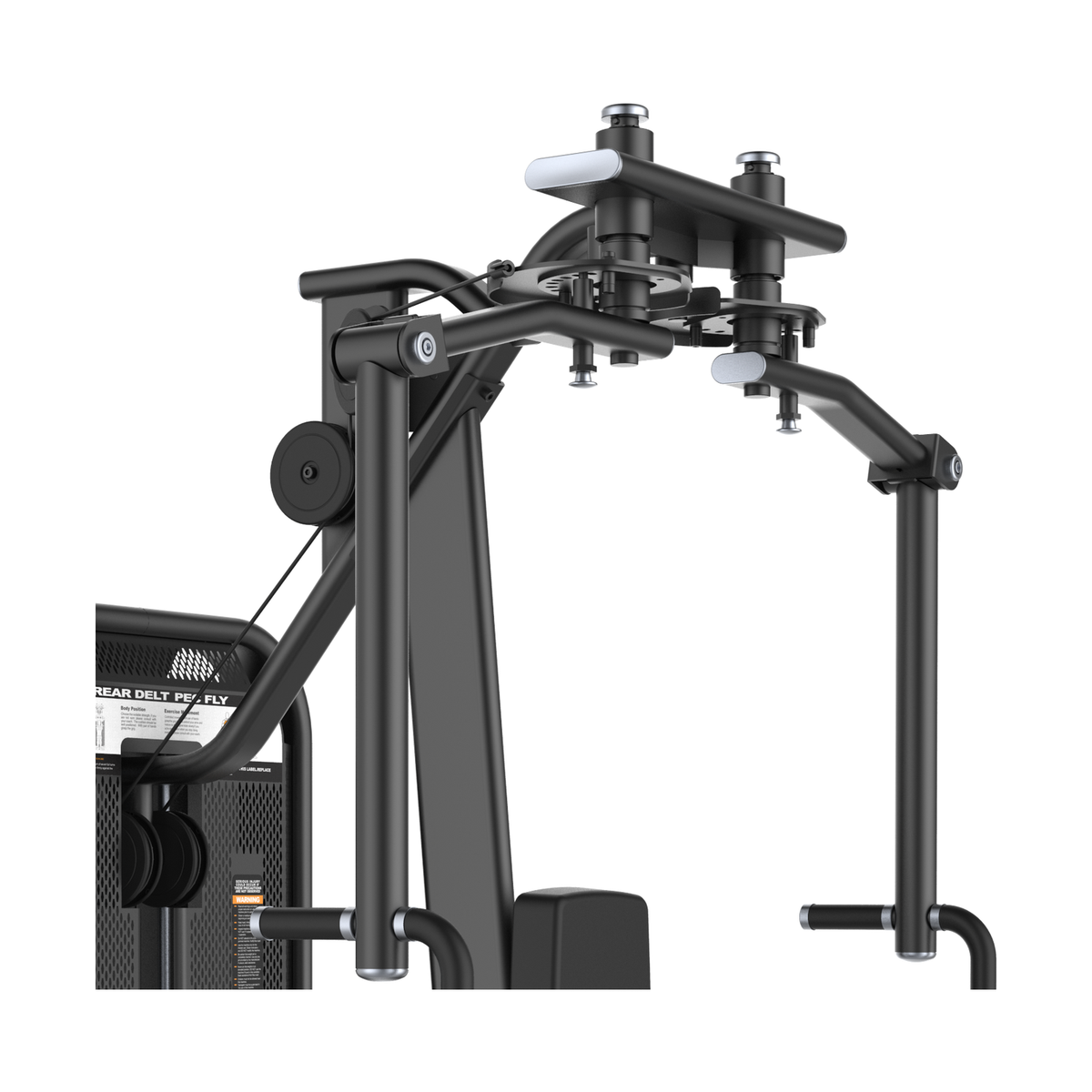 DHZ E7007 Rear Delt / Pec Fly Hebelarme, Griffe und Exzenter im Detail