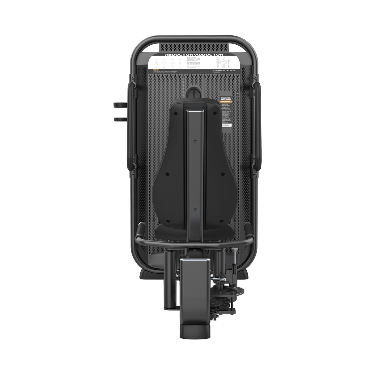 DHZ E7021 Abductor & Adductor Frontansicht mit Rückenlehne und Beinpolstern