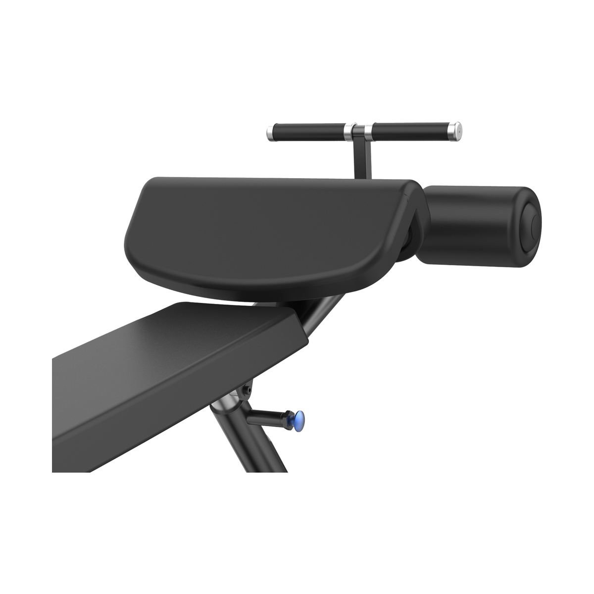 DHZ E7037 Decline Abdominal Bench Fußpolster und Handgriff im Detail