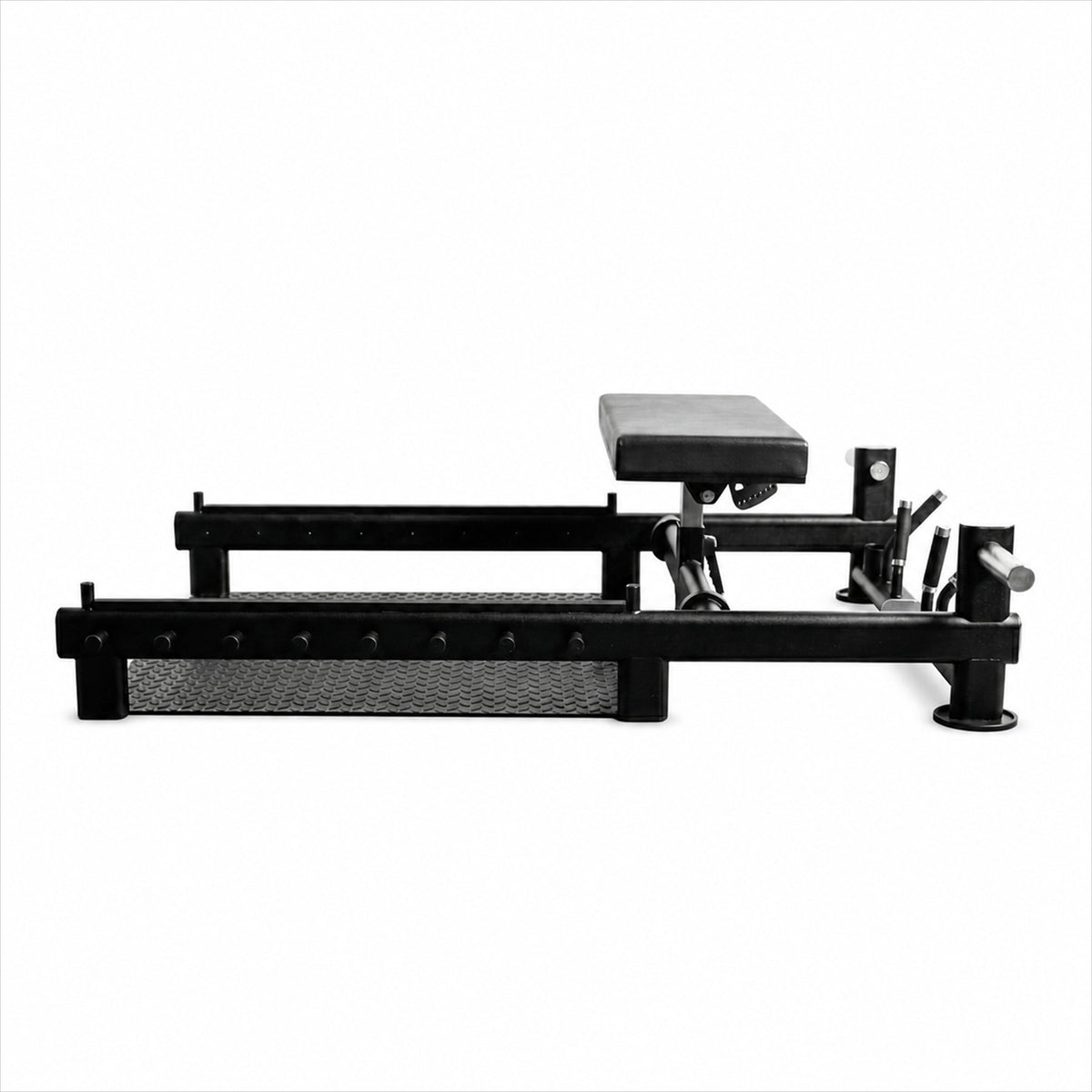 DHZ A606 Glute Bridge Bench – Seitenansicht des professionellen Kraftgeräts – Fitnessstudio, Krafttraining und kommerzieller Studioeinsatz