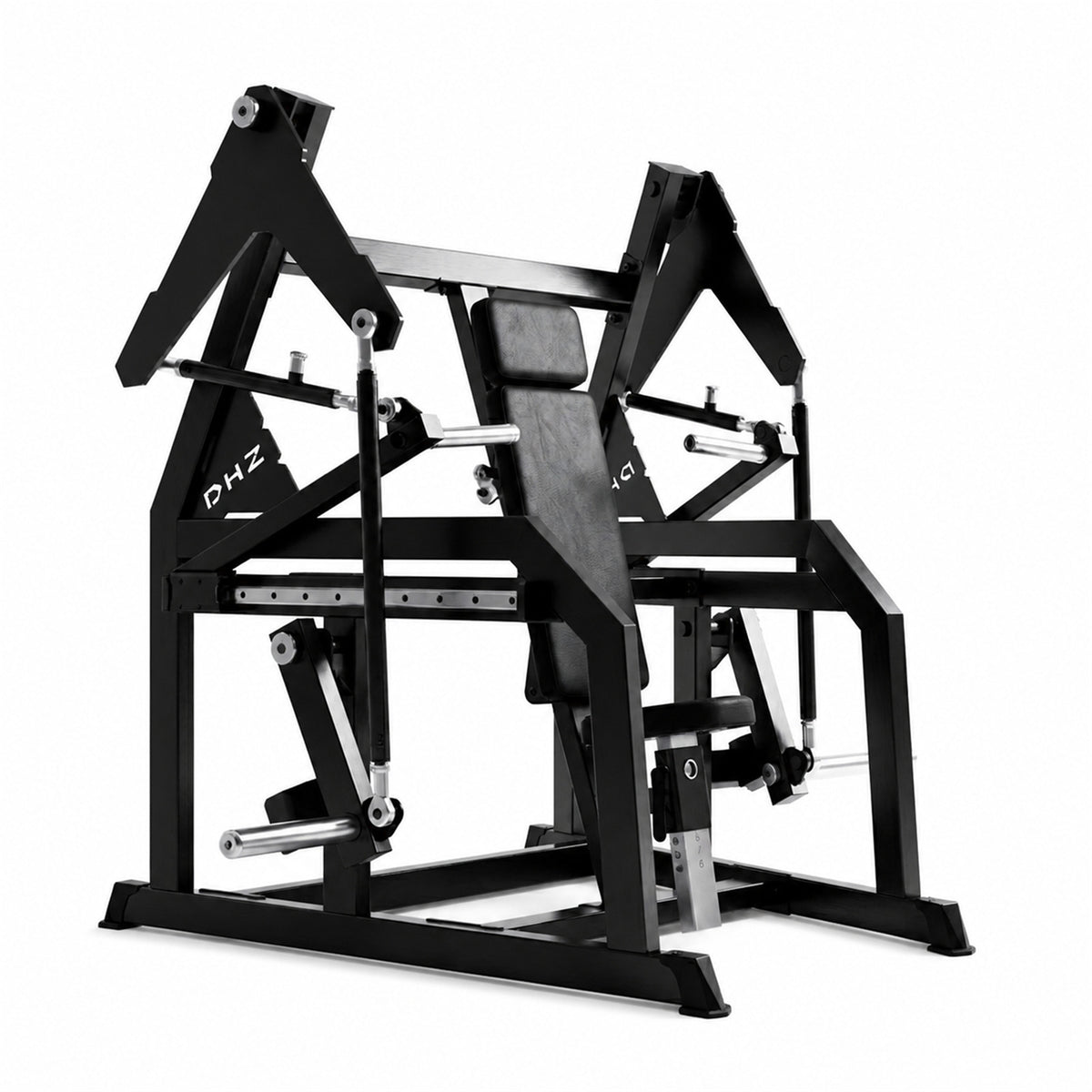 DHZ A615 Precision Chest Press – Frontansicht des professionellen Kraftgeräts – Fitnessstudio, Krafttraining und kommerzieller Studioeinsatz