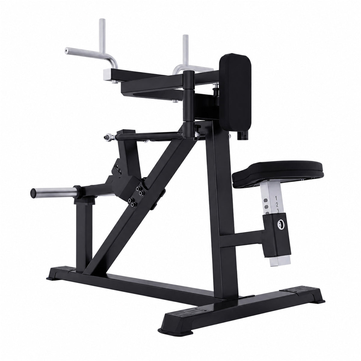 DHZ A618 Seated Deltoid Fly Plate-Loaded Reverse Fly Maschine – Seitenansicht des professionellen Kraftgeräts – Fitnessstudio, Krafttraining und kommerzieller Studioeinsatz