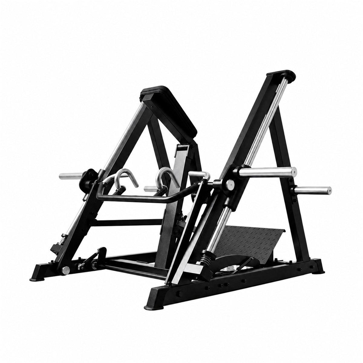DHZ A624 Supported Angle Row – Frontansicht des professionellen Kraftgeräts – Fitnessstudio, Krafttraining und kommerzieller Studioeinsatz