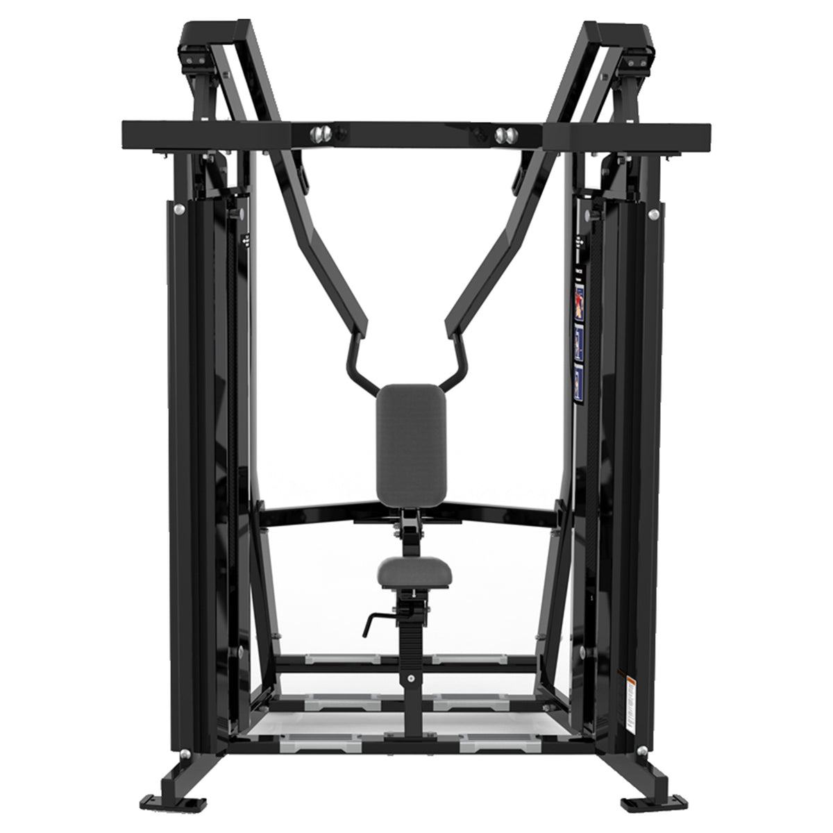 DHZ D-FORCE PM2039 Row – Dual Weight Stack Rudermaschine – schwarze Polster, Produktansicht 02