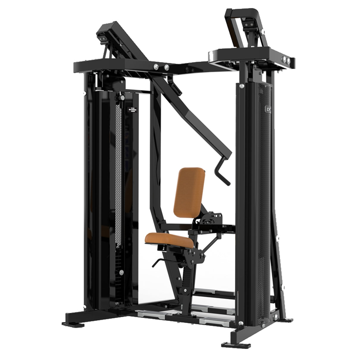 DHZ D-FORCE PM2039 Row – Dual Weight Stack Rudermaschine – braune Polster, Produktansicht 02