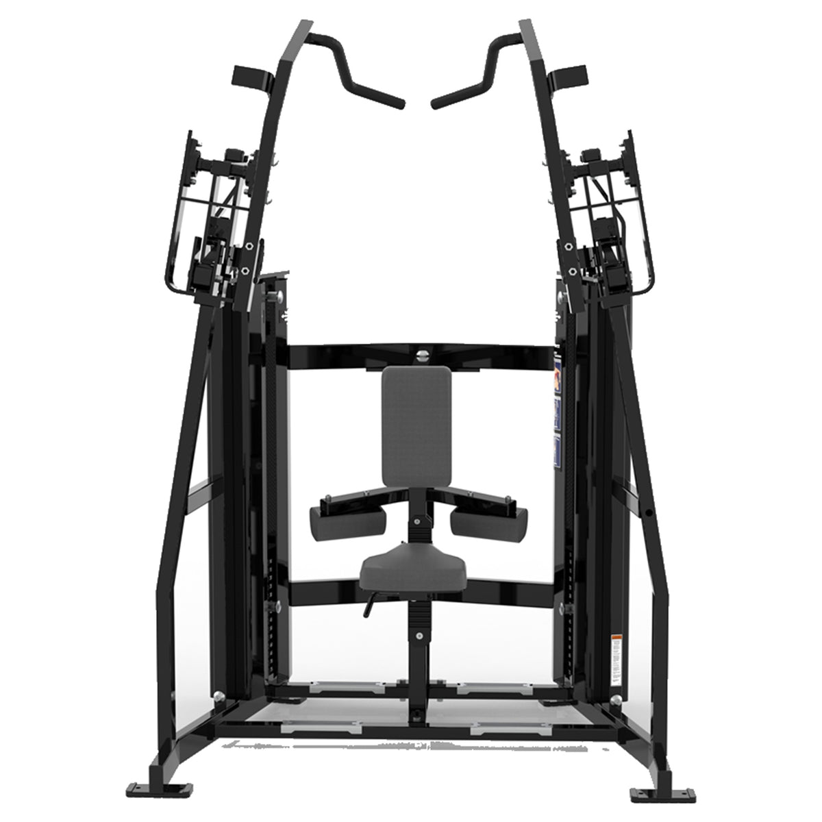 DHZ D-FORCE PM2044 Front Pulldown – Dual Weight Stack Front-Latzugmaschine – schwarze Polster, Produktansicht 02