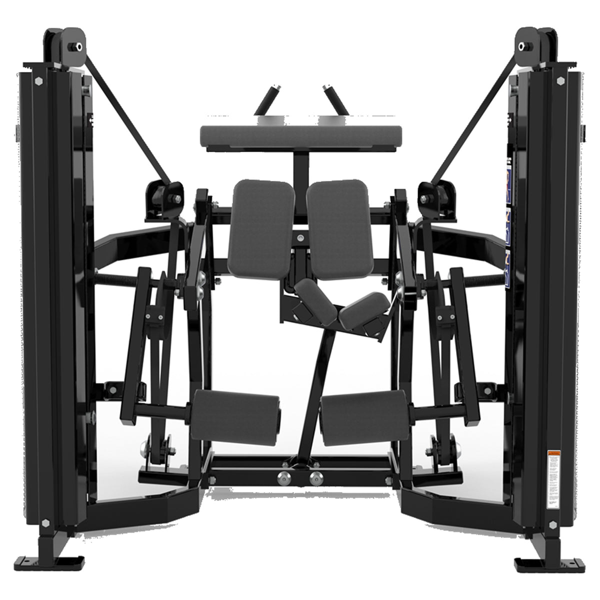 DHZ D-FORCE PM2047 Kneeling Leg Curl – Dual Weight Stack Kniender Beinbeuger – schwarze Polster, Produktansicht 02