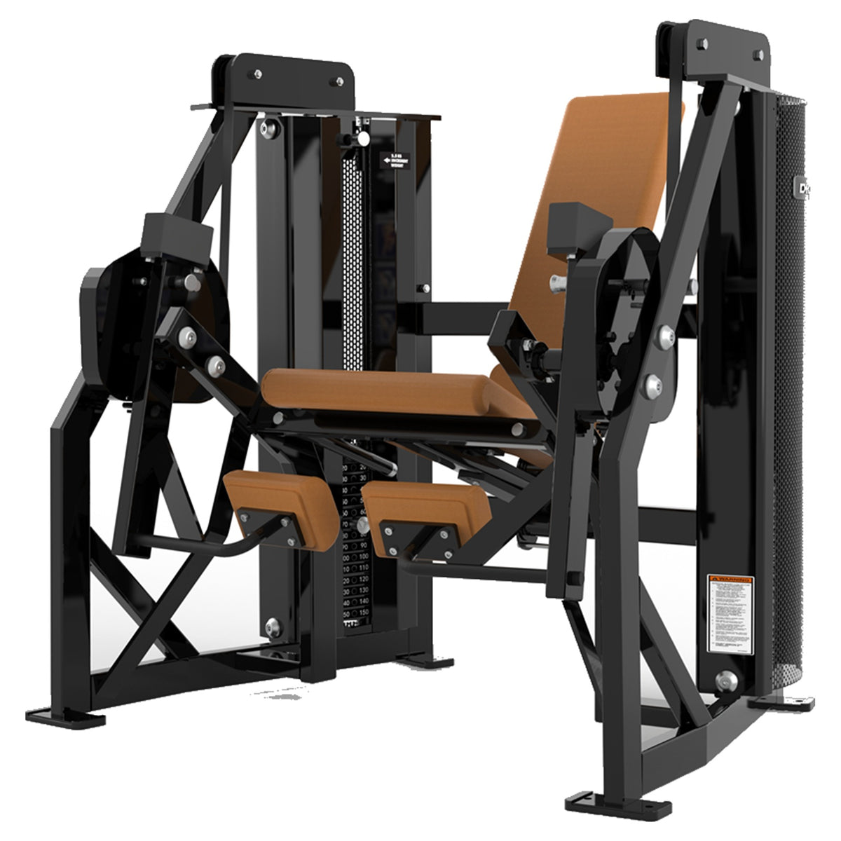 DHZ D-FORCE PM2048 Leg Extension – Dual Weight Stack Beinstrecker – braune Polster, Hauptansicht