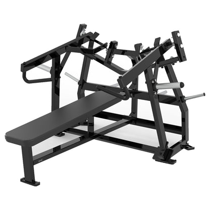 DHZ P-FORCE PM2007 Iso-Lateral Horizontal Bench Press – Plate Loaded Iso-Laterale horizontale Brustpresse – schwarze Polster, Produktansicht 02