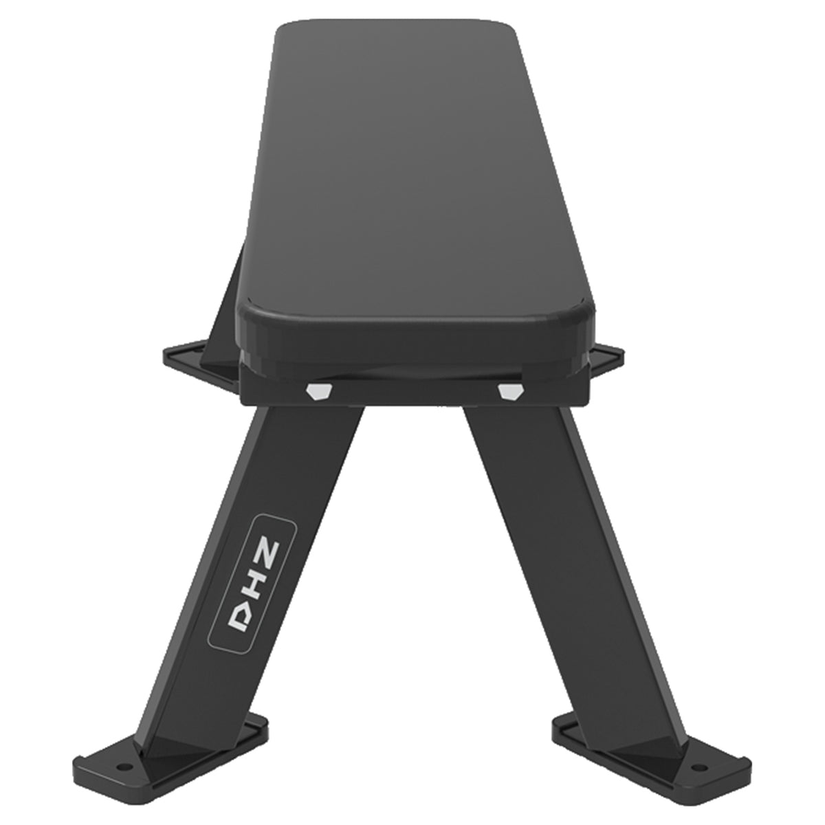 DHZ S-FORCE PM3001 Flat Bench – Freihantel Flachbank – schwarze Polster, Produktansicht 02