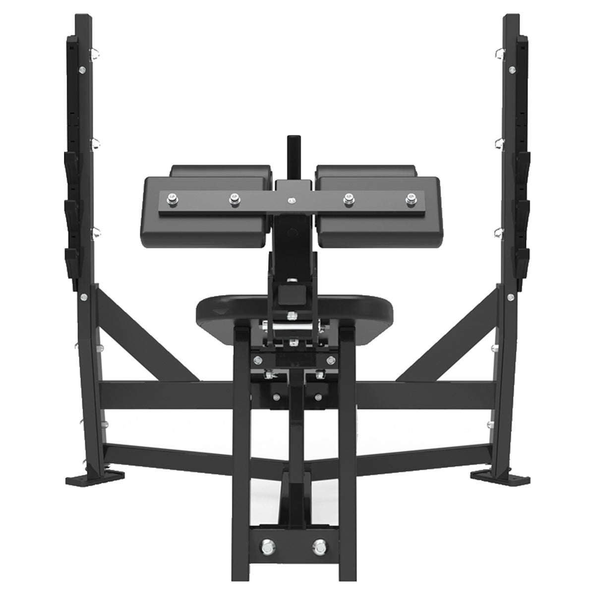 DHZ S-FORCE PM3014 Olympic Decline Bench – Freihantel Olympische Negativbank – schwarze Polster, Produktansicht 02