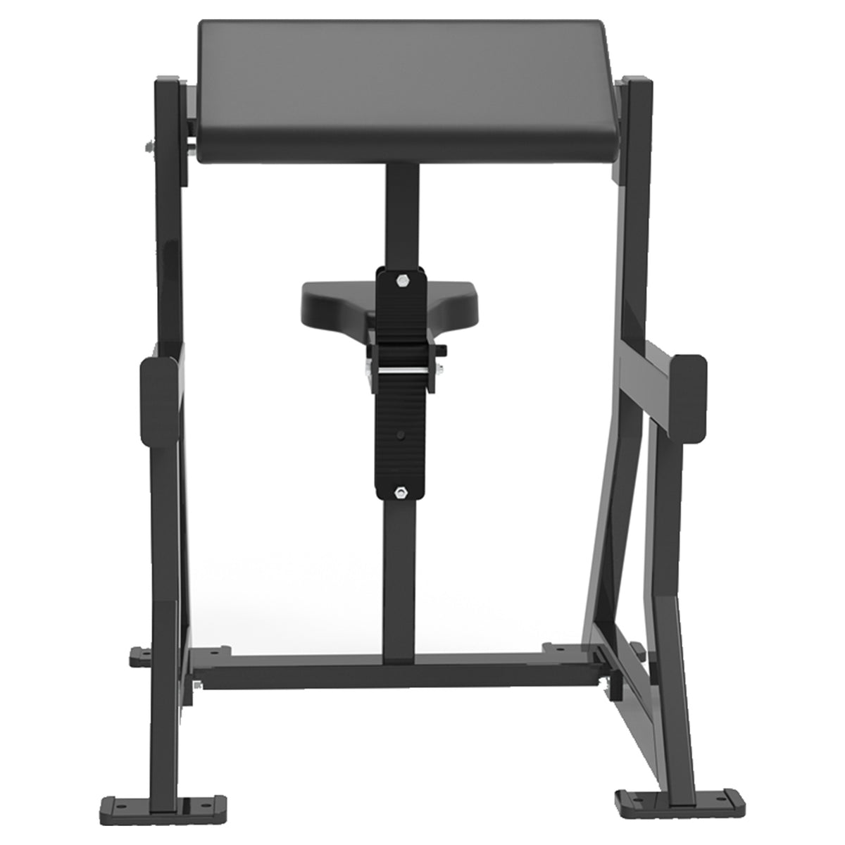 DHZ S-FORCE PM3018 Preacher Curl Bench – Freihantel Scottbank – schwarze Polster, Produktansicht 02