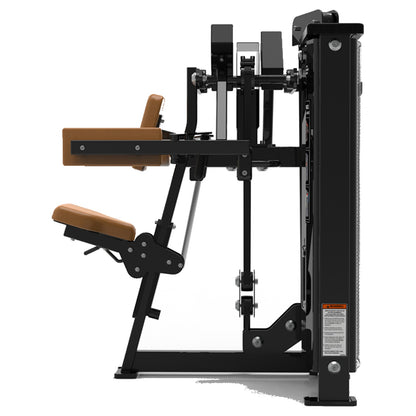 DHZ S-FORCE SM5005 Lateral Raise – Gewichtsblock Seitheben-Maschine – braune Polster, Produktansicht 02