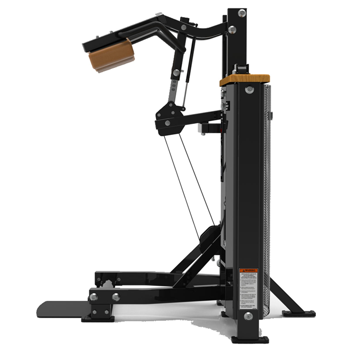 DHZ S-FORCE SM5010 Standing Calf – Gewichtsblock Stehende Wadenmaschine – braune Polster, Produktansicht 02