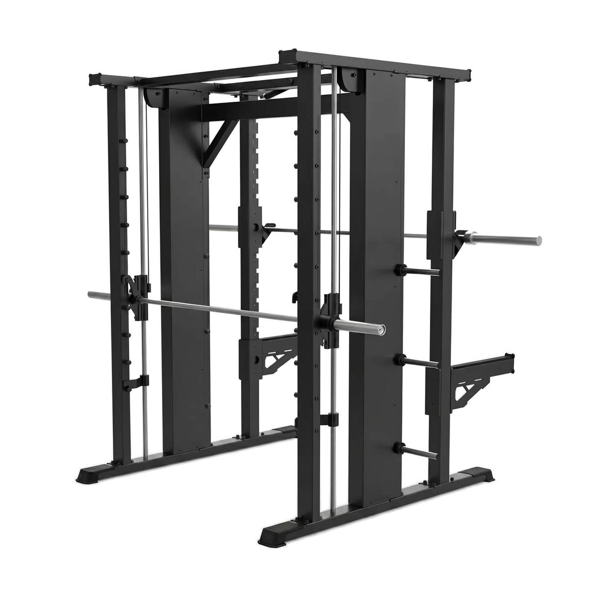 DHZ JN2063 Power Rack Smith Machine Combo – Rückansicht auf weißem Hintergrund