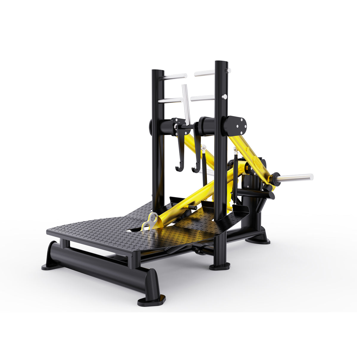 DHZ TITAN Extreme T940 Super Belt Squat – Professionelle Belt Squat Maschine für intensives Beintraining – super belt squat schwarz gold hauptansicht