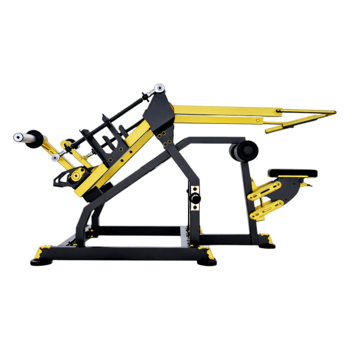 DHZ TITAN Mechanix Y965ZA Seated Dip - Plate Loaded Dip Machine für Trizeps- und Brusttraining – seated dip schwarz gold seitenansicht