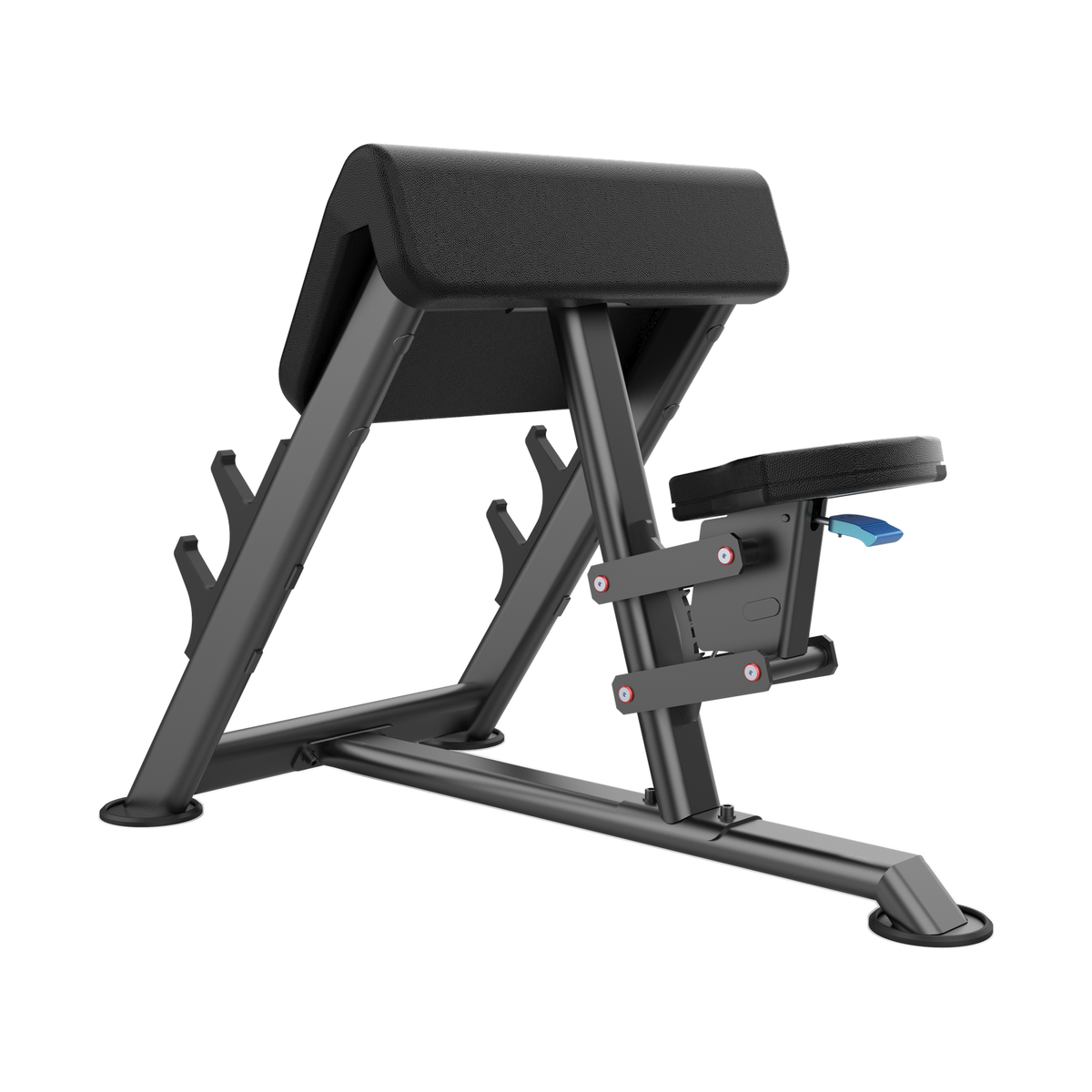 DHZ U2044 Seated Preacher Curl Rückansicht mit Sitz und Verstellung