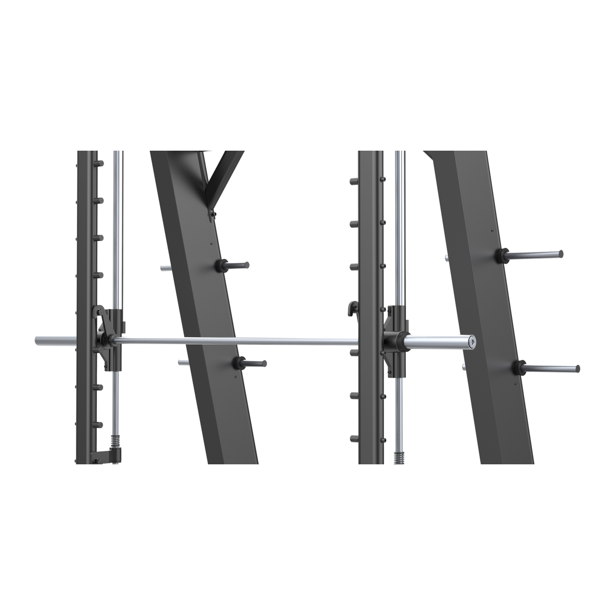 DHZ U2063 Smith Machine Langhantel und Verriegelung im Detail