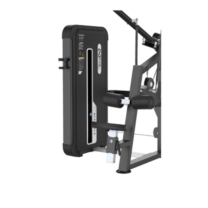 DHZ U3035A Pulldown – Gewichtsturm, Sitz und verstellbare Beinpolster im Detail