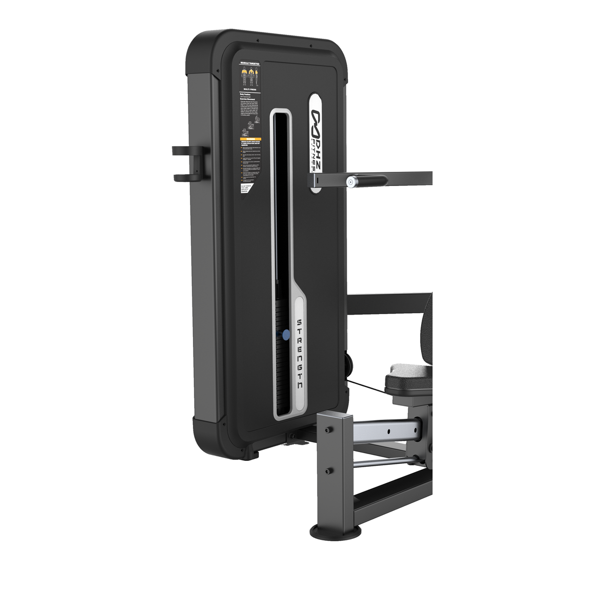 DHZ U3084A Chest & Shoulder Press – Gewichtsturm und Gewichtsstapel im Detail