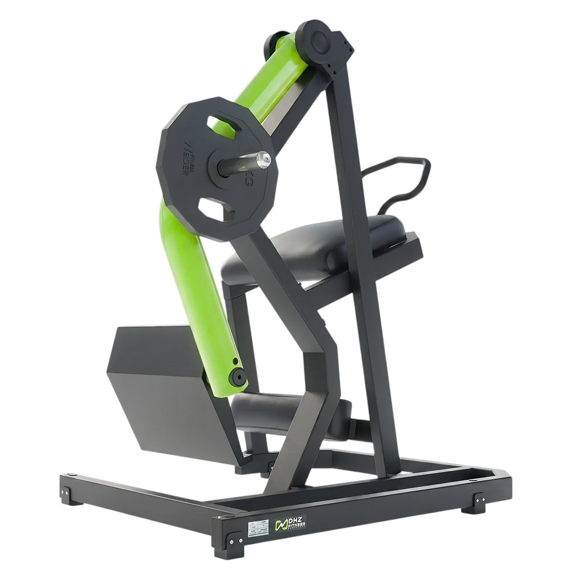 DHZ Y900 Y940 Glute-Kickback-Maschine (Rear Kick) in Grün-Schwarz – Rückansicht