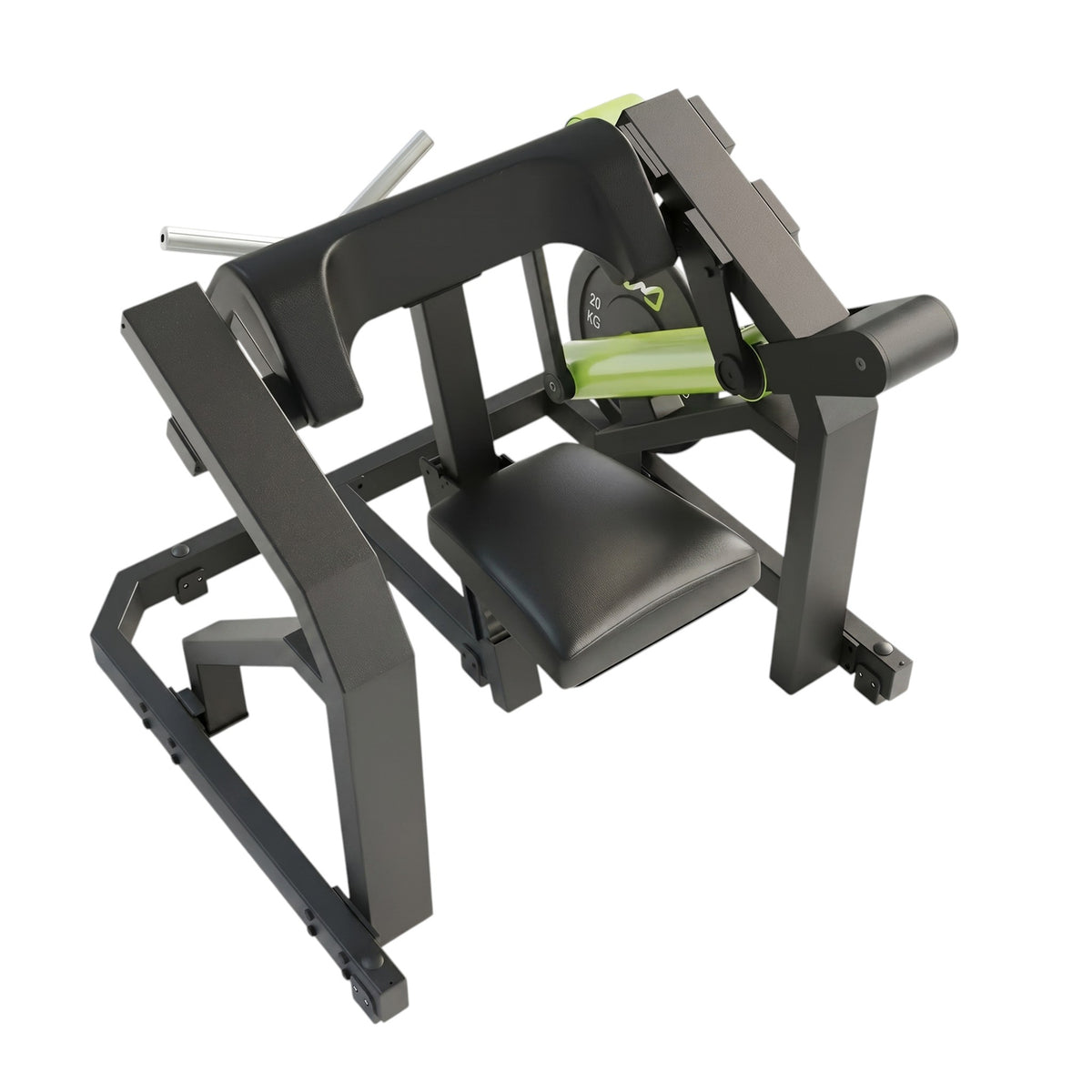 DHZ Y900 Y970 Bizepsmaschine (Biceps Curl) in Grün-Schwarz – Ansicht von oben