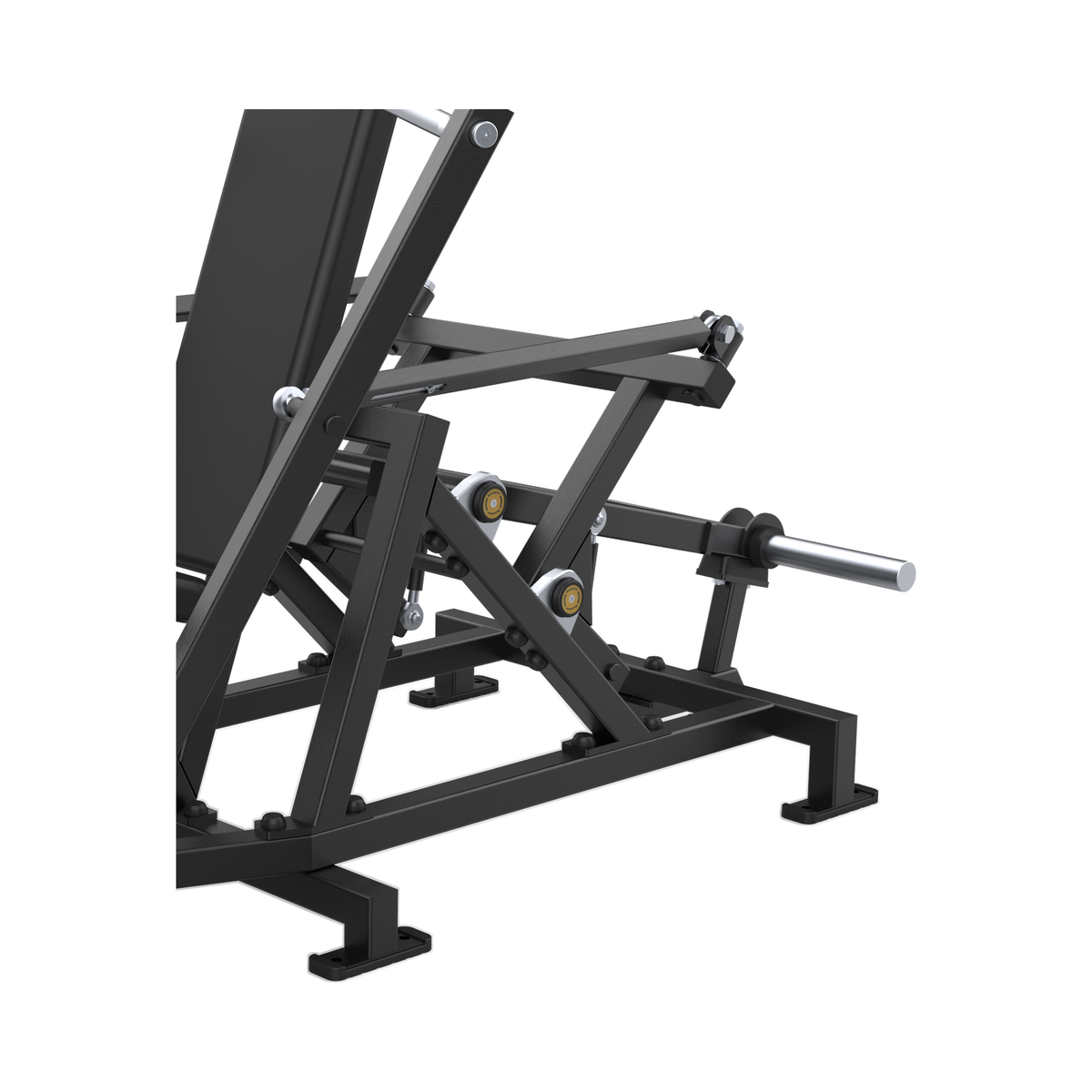 DHZ A701L FLEX Chest Press Polster Hebel und Scheibenaufnahme im Detail