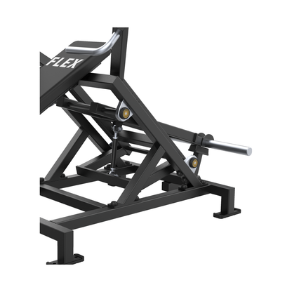 DHZ A703L FLEX Shoulder Press Hebelmechanik und Scheibenaufnahme im Detail