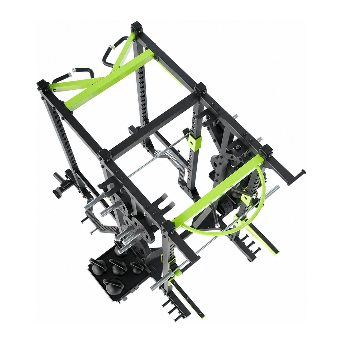 DHZ E6223 Combo Rack in Black Pearl und Apple Green – Draufsicht