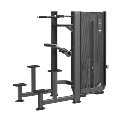 DHZ E7009 Dip Chin Assist Gewichtsblock, Stufen und Unterstützungsmechanik im Detail