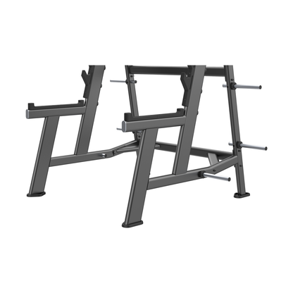 DHZ E7050 Squat Rack Scheibenhalter und Rahmen im Detail