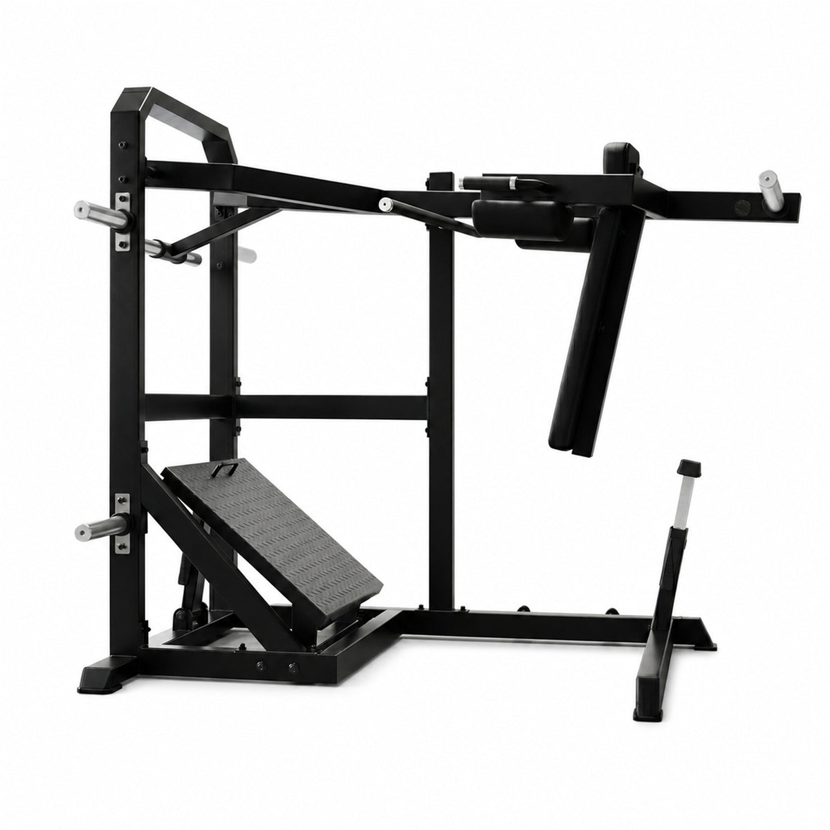 DHZ A610 Pendulum Squat – Plate Loaded Kniebeugenmaschine – Perspektivische Geräteansicht