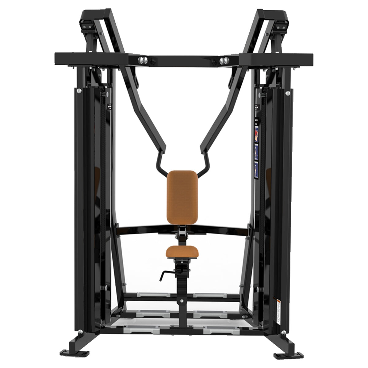 DHZ D-FORCE PM2039 Row – Dual Weight Stack Rudermaschine – braune Polster, Produktansicht 03