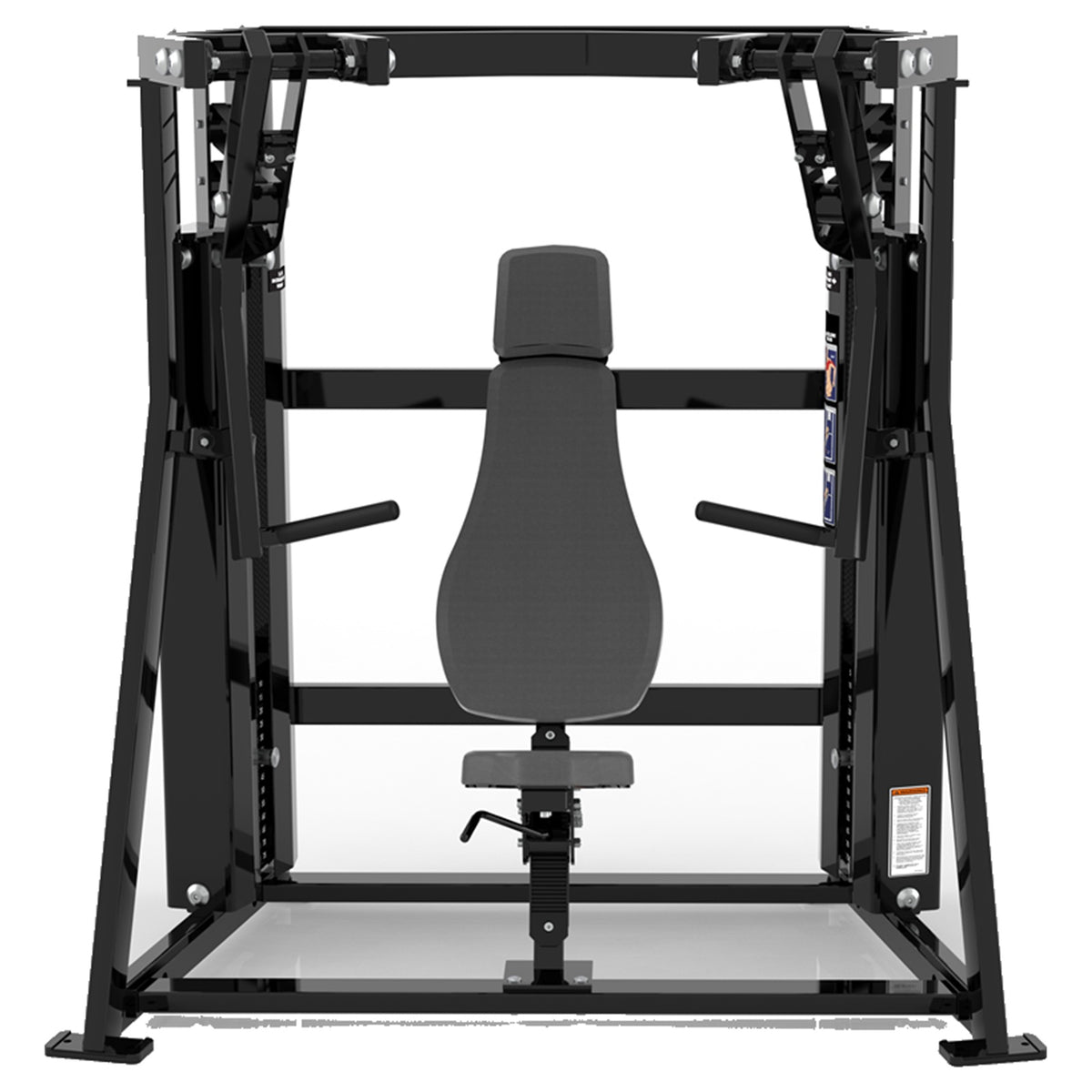 DHZ D-FORCE PM2042 Decline Chest Press – Dual Weight Stack Decline-Brustpresse – schwarze Polster, Produktansicht 03