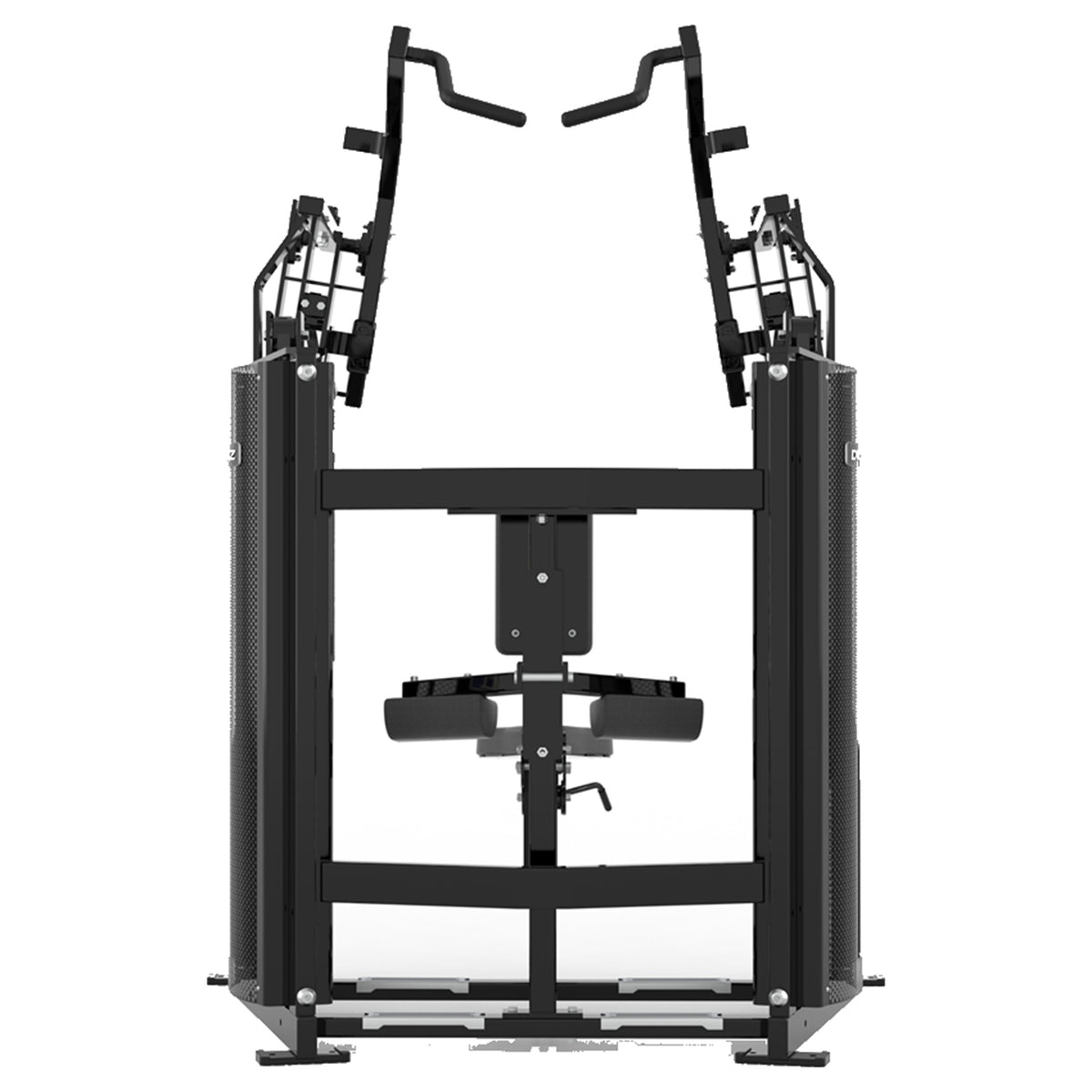 DHZ D-FORCE PM2044 Front Pulldown – Dual Weight Stack Front-Latzugmaschine – schwarze Polster, Produktansicht 03