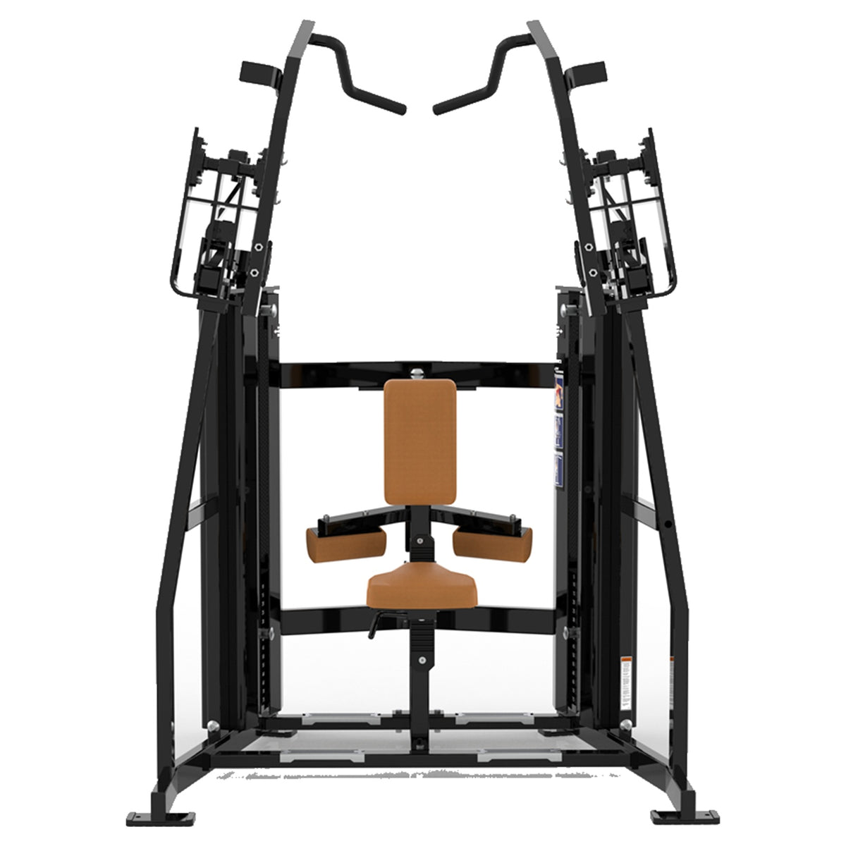 DHZ D-FORCE PM2044 Front Pulldown – Dual Weight Stack Front-Latzugmaschine – braune Polster, Produktansicht 03