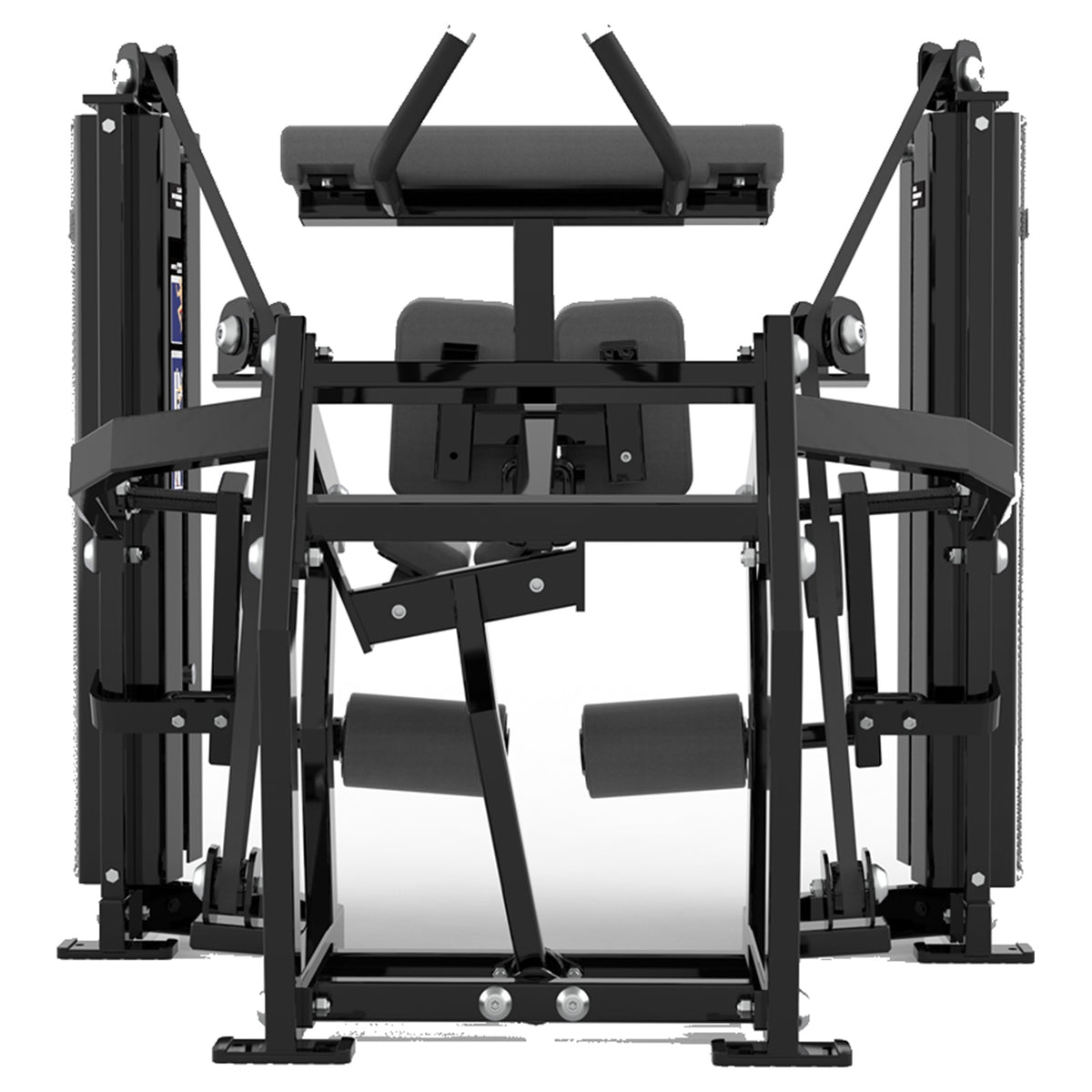 DHZ D-FORCE PM2047 Kneeling Leg Curl – Dual Weight Stack Kniender Beinbeuger – schwarze Polster, Produktansicht 03