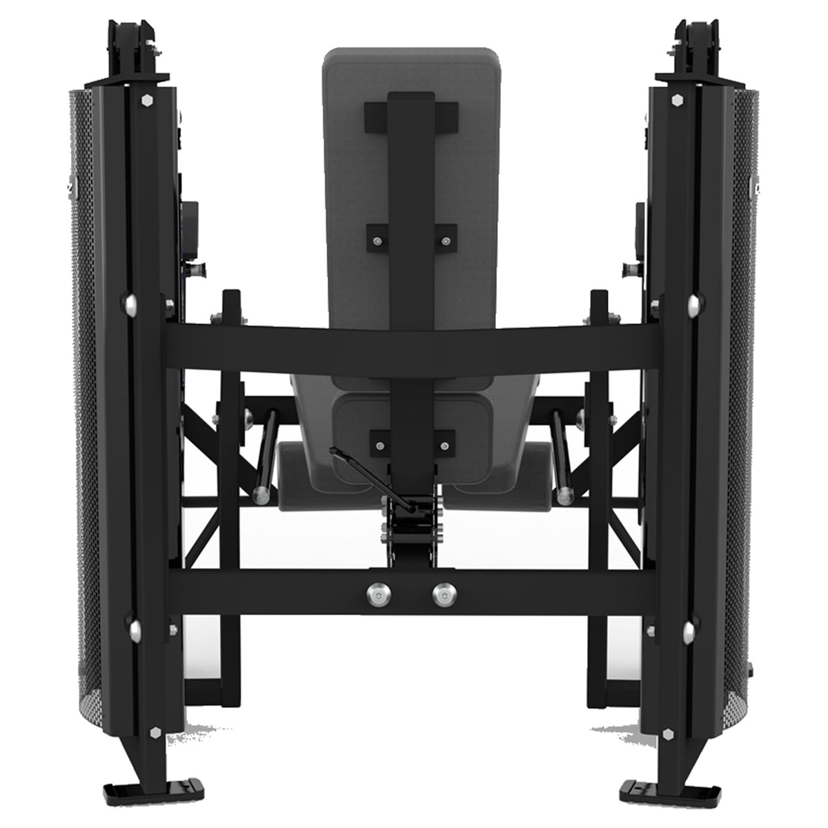 DHZ D-FORCE PM2048 Leg Extension – Dual Weight Stack Beinstrecker – schwarze Polster, Produktansicht 03