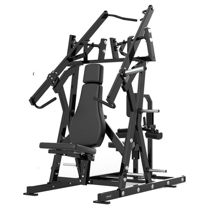 DHZ P-FORCE PM2002 Iso-Lateral Chest & Back – Plate Loaded Iso-Laterale Brust- und Rückenmaschine – schwarze Polster, Produktansicht 03