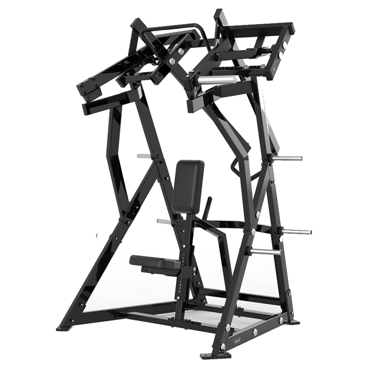 DHZ P-FORCE PM2004 Iso-Lateral D.Y. Row – Plate Loaded Iso-Laterale D.Y. Rudermaschine – schwarze Polster, Produktansicht 03