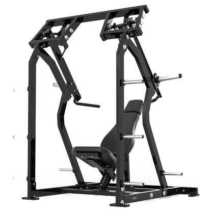 DHZ P-FORCE PM2012 Iso-Lateral Shoulder Press – Plate Loaded Iso-Laterale Schulterpresse – schwarze Polster, Produktansicht 03
