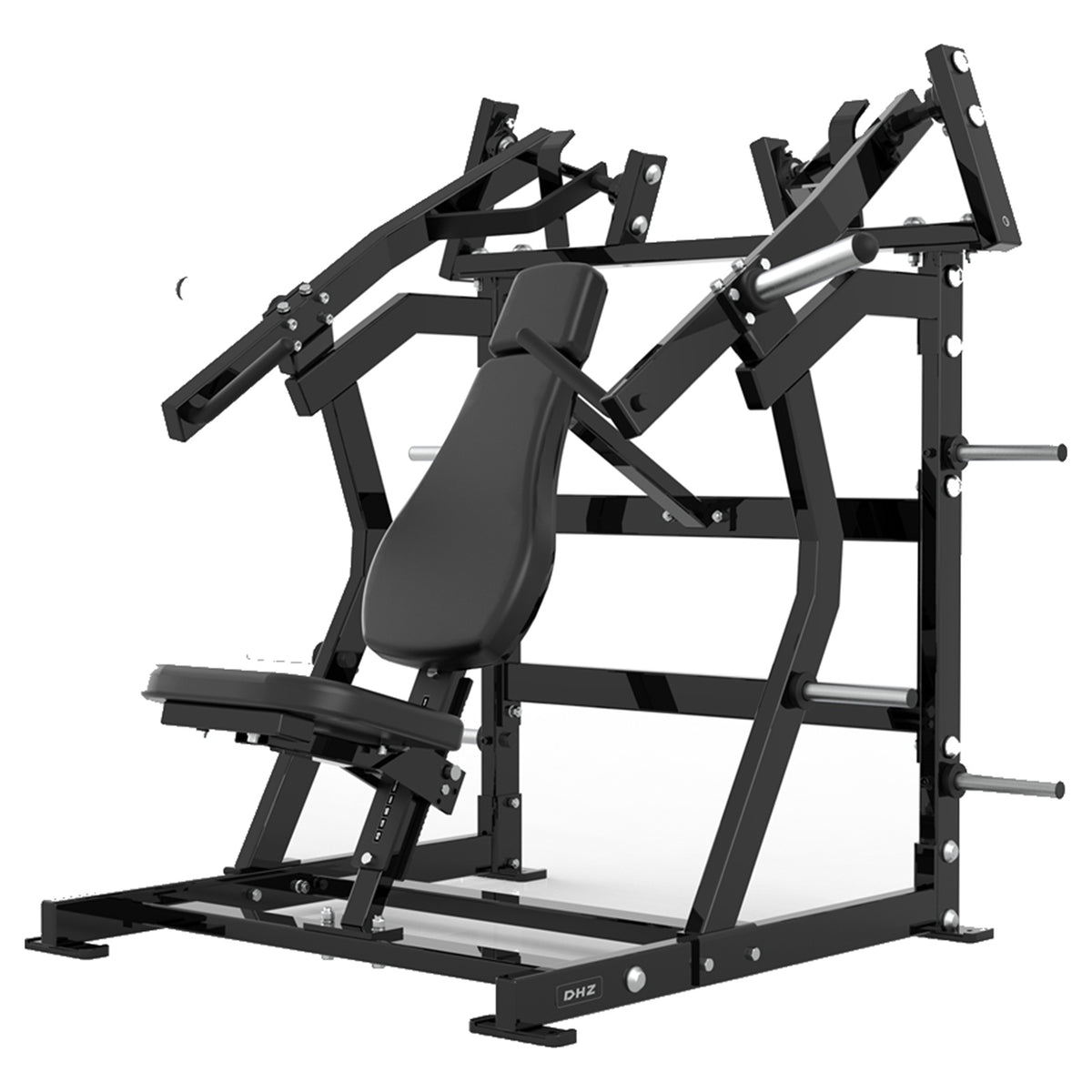 DHZ P-FORCE PM2013 Iso-Lateral Super Incline Press – Plate Loaded Iso-Laterale Super-Incline-Brustpresse – schwarze Polster, Produktansicht 03