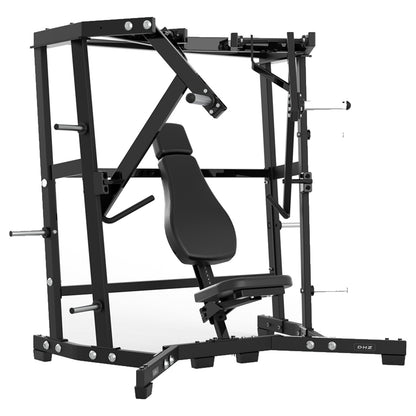 DHZ P-FORCE PM2014 Iso-Lateral Wide Chest Press – Plate Loaded Iso-Laterale Wide-Chest-Brustpresse – schwarze Polster, Produktansicht 03