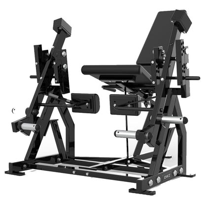 DHZ P-FORCE PM2022 Iso-Lateral Leg Extension – Plate Loaded Iso-Lateraler Beinstrecker – schwarze Polster, Produktansicht 03
