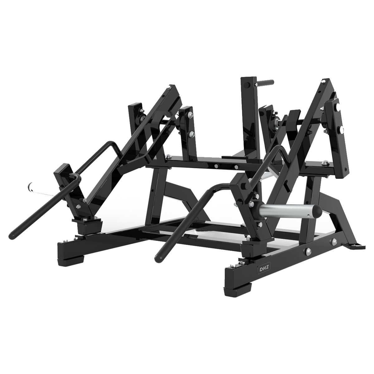 DHZ P-FORCE PM2029 Squat High Pull – Plate Loaded Squat-High-Pull-Maschine – schwarze Polster, Produktansicht 03