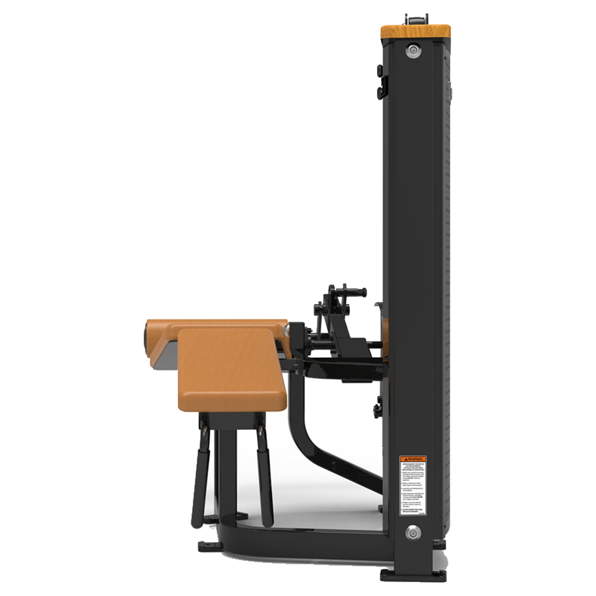 DHZ S-FORCE SM5001 Prone Leg Curl – Gewichtsblock Liegender Beinbeuger – braune Polster, Produktansicht 03