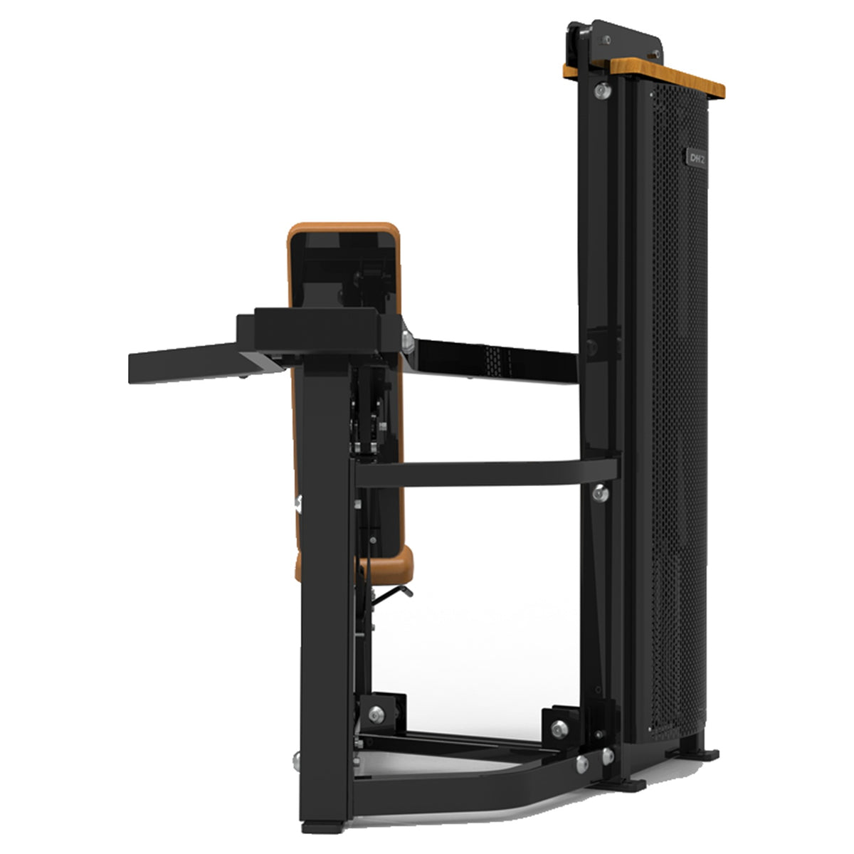 DHZ S-FORCE SM5006 Shoulder Press – Gewichtsblock Schulterpresse – braune Polster, Produktansicht 03