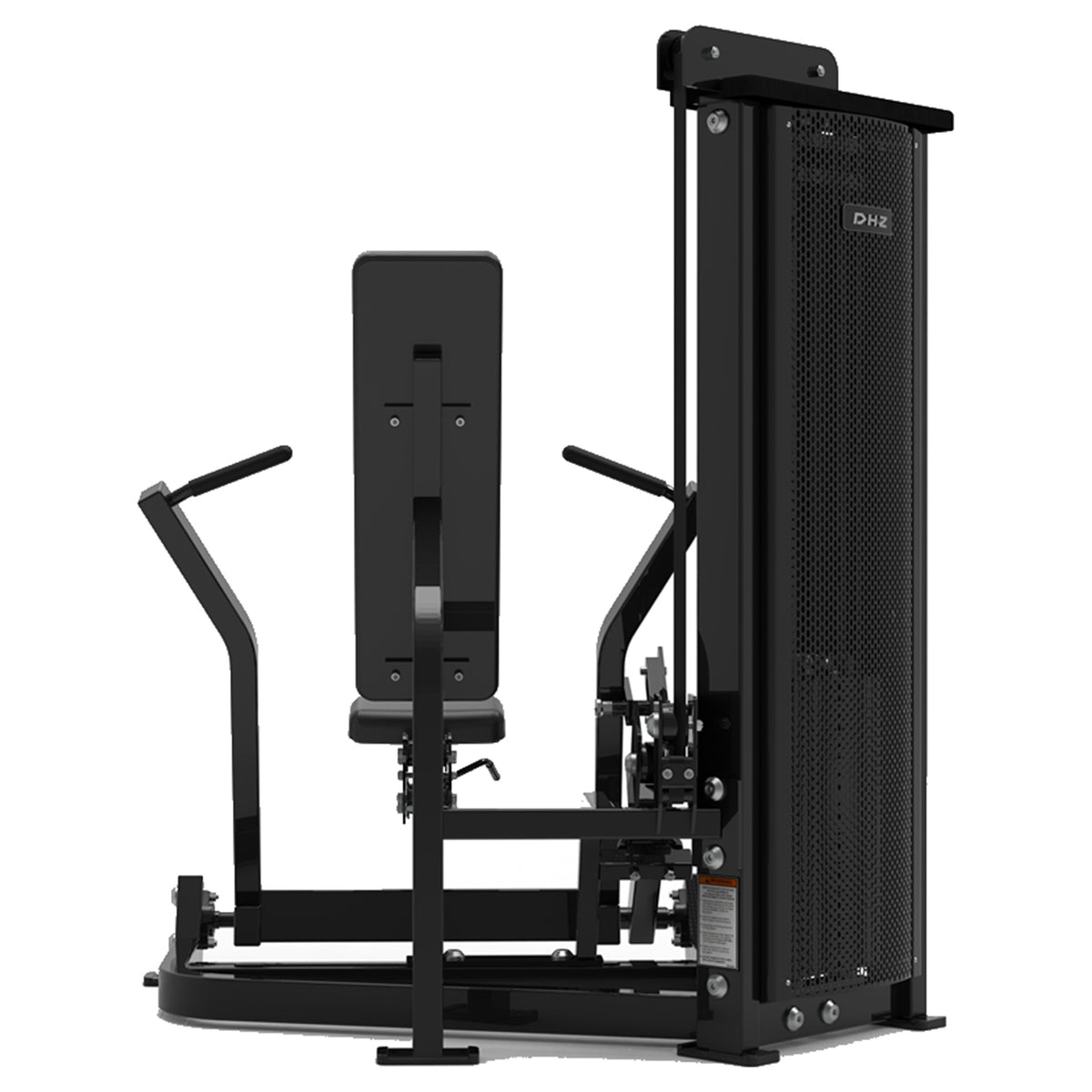 DHZ S-FORCE SM5008 Vertical Chest Press – Gewichtsblock Vertikale Brustpresse – schwarze Polster, Produktansicht 03