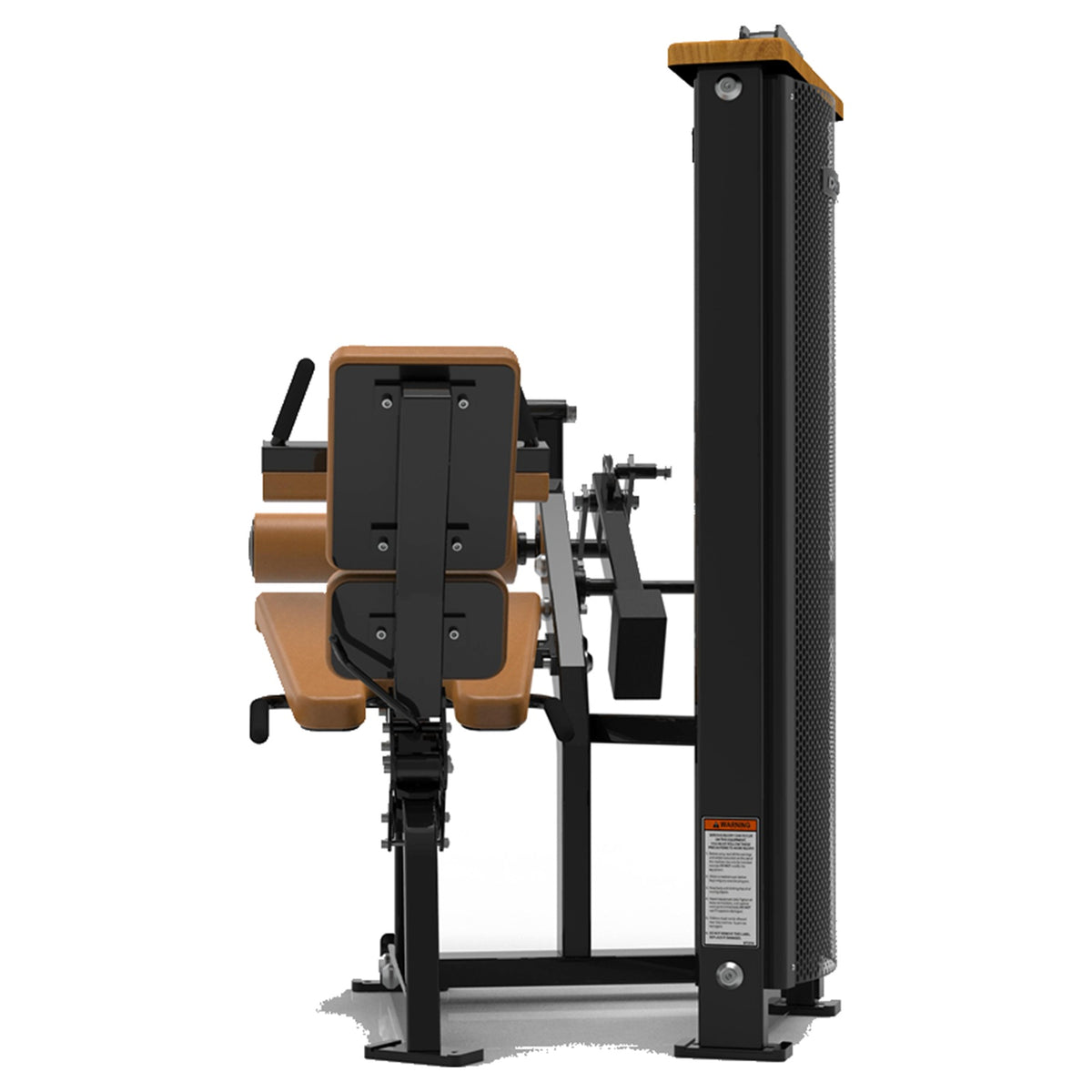 DHZ S-FORCE SM5023 Seated Leg Curl – Gewichtsblock Sitzender Beinbeuger – braune Polster, Produktansicht 03